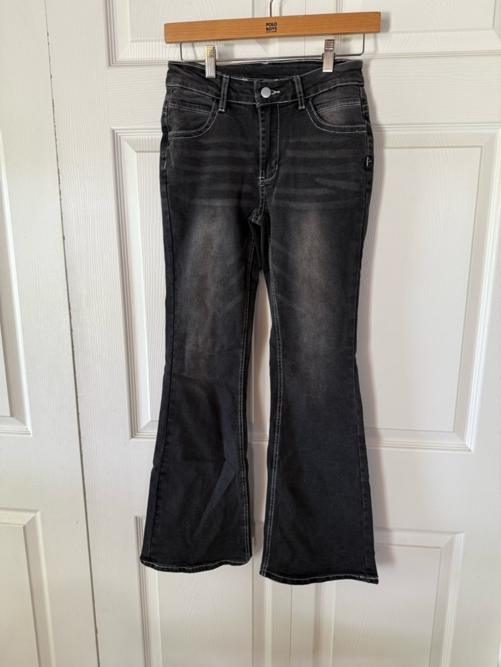 SHEIN Black Faded Flare Jeans